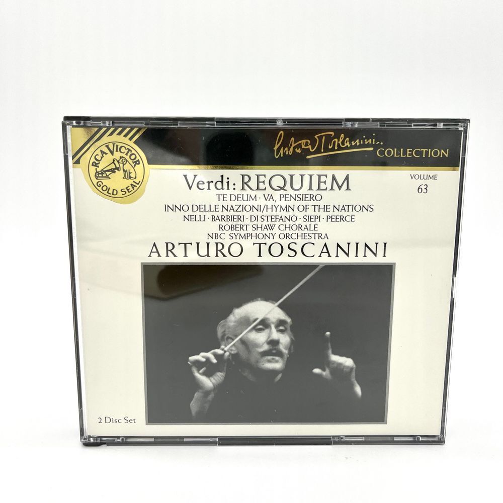 RCA Victor Verdi‎ Requiem Te Deum Toscanini NBC Symphony Orchestra 2CD Classical